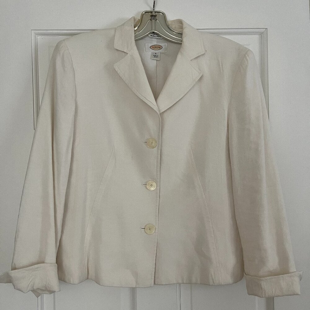 Talbots Linen 3/4 Sleeve Blazer - 6